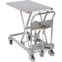Hydraulic Scissor Lift Table, 31-1/2" L x 19-1/2" W, Stainless Steel, 550 lbs. Capacity Mukwa Safety Services