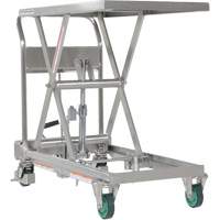 Hydraulic Scissor Lift Table, 31-1/2" L x 19-1/2" W, Stainless Steel, 550 lbs. Capacity Mukwa Safety Services