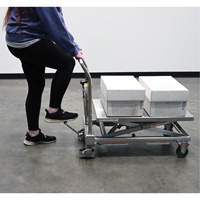 Hydraulic Scissor Lift Table, 31-1/2" L x 19-1/2" W, Stainless Steel, 550 lbs. Capacity Mukwa Safety Services