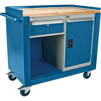 Industrial Duty Mobile Service Workbenches, Wood Surface Mukwa Safety Services