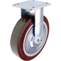 Caster, Rigid, 8" (203.2 mm), Polyurethane, 1000 lbs. (453.6 kg.) Mukwa Safety Services