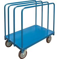 Chariot robuste pour transport de panneaux avec rails &agrave; palier unique, 48" x 30" x 45", Capacit&eacute; 2500 lb Mukwa Safety Services