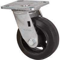 Roulette moul&eacute;, Pivotant, 5" (127 mm), Caoutchouc, 440 lb (199 kg) Mukwa Safety Services