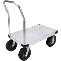 Chariots &agrave; plateforme en aluminium, 24" la x 36" lo, 1600 lb cap, Roues Pneumatique Mukwa Safety Services
