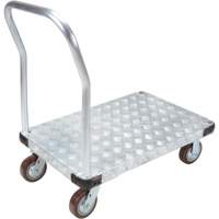 Chariots &agrave; plateforme en aluminium, 24" la x 36" lo, 3400 lb cap, Roues Polyur&eacute;thane Mukwa Safety Services