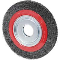 Crimped Wire Wheel, 6" Dia., 0.02" Fill, 1/2"/2"/5/8" Arbor Mukwa Safety Services