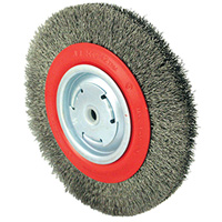 101G-2M Medium Wire Wheel, 8" Dia., 0.014" Fill, 1/2" - 2" Arbor Mukwa Safety Services
