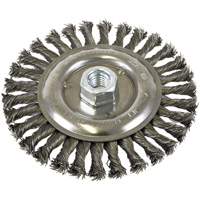 Standard Face Knot Wire Wheel Threaded, 6" Dia., 0.022" Fill, 5/8"-11 Arbor, Steel Mukwa Safety Services