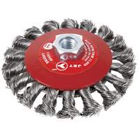 BK520T Knot-Twisted Conical Bevel Brush, 5" Dia., 5/8-11 Arbor Mukwa Safety Services
