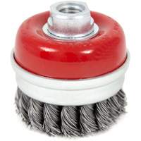 High-Performance Knot Banded Cup Brush, 3" Dia. x 5/8"-11 Arbor Mukwa Safety Services