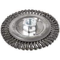 Stringer Bead Brush, 6" Dia., 0.022" Fill, 5/8"-11 Arbor, Steel Mukwa Safety Services