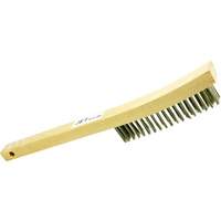 Brosse m&eacute;tallique &agrave; poils longs &agrave; quatre rang&eacute;es et manche long 4LHSS, Acier inoxydable, 4 x 19 rangs de fils, Longueur 13-3/4" Mukwa Safety Services
