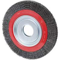 Crimped Wire Wheel, 6" Dia., 0.007" Fill, 2"/1/2" - 5/8" Arbor Mukwa Safety Services