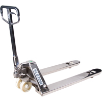 Manual Pallet Truck, Stainless Steel, 48" L x 27" W, 5500 lbs. Capacity Mukwa Safety Services