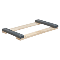 Rubber Ends Hardwood Dolly Frame, Wood Frame, 18" W x 24" D x 2.5" H, 900 lbs. Capacity Mukwa Safety Services
