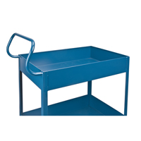 Chariots de service &agrave; bordure profonde, 2 Tiers, 24" la x 47" h x 36" p, Capacit&eacute; 1200 lb Mukwa Safety Services