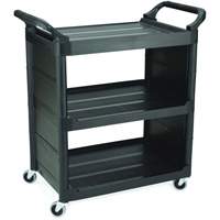 Chariot de service avec panneaux d'extr&eacute;mit&eacute;s, 3 tiers, 18-5/8" x 36-5/8" x 33-5/8", Capacit&eacute; 150 lb Mukwa Safety Services
