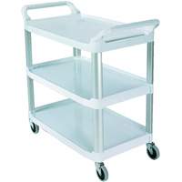 Chariot avec tablette et parois ouvrantes, 3 tiers, 40" x 37" x 20", Capacit&eacute; 300 lb Mukwa Safety Services