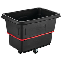 Chariot utilitaire &agrave; usage intensif, Plastique recycl&eacute; noir, 26"/38-3/8" lo x 26"/38-2/5" la x 28-1/4"/28-3-10" h, Volume 8 pi³, Capacit&eacute; 700 lb Mukwa Safety Services