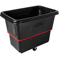 Chariot cubique utilitaire &agrave; usage intensif, Plastique recycl&eacute; noir, 43-1/4" lo x 28" la x 33-3/4" h, Volume 12 pi³, Capacit&eacute; 800 lb Mukwa Safety Services