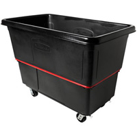 Heavy-Duty Utility Truck, Black Recycled Plastic, 59"/34-5/8" L x 34"/59-1/64" W x 42-1/16"/42-7/8" H, 27 cu. ft. Volume, 1200 lbs. Capacity Mukwa Safety Services