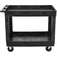 Flat Handle Utility Cart, 2 Tiers, 40" x 32-1/4" x 24", 500 lbs. Capacity Mukwa Safety Services