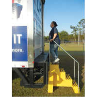 Industrial Step Stool, 4 Steps, 43" x 22-1/2" x 66" High Mukwa Safety Services