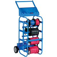 Portable Wire Reel Caddy, Steel, 11 Rod, 19-1/2" W x 43-1/4" H x 17-1/2" D, 150 lbs. Capacity Mukwa Safety Services