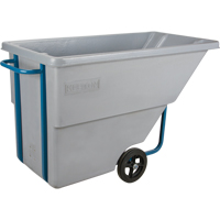 Tilt Truck, Polyethylene, 0.625 cu. yd., 850 lbs. Load Capacity Mukwa Safety Services