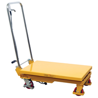 Hydraulic Scissor Lift Table, 17.75" L x 27.5" W/27-1/2" L x 17-3/4" W, Steel, 330 lbs. Capacity Mukwa Safety Services