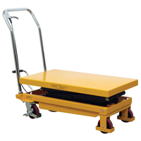 Hydraulic Scissor Lift Table, 19.5" L x 35.5" W/35-1/2" L x 19-1/2" W, Steel, 770 lbs. Capacity Mukwa Safety Services