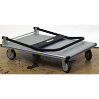 Chariot &agrave; plateforme avec poign&eacute;e pliante, Aluminium, 350 lb, 29" lo x 18-1/2" la, Hauteur 34-1/2" Mukwa Safety Services