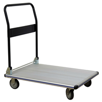 Chariot &agrave; plateforme avec poign&eacute;e pliante, Aluminium, 550 lb, 35-1/2" lo x 24" la, Hauteur 35-1/2" Mukwa Safety Services
