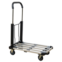 Chariot &agrave; plateforme avec poign&eacute;e pliante, Aluminium, 300 lb, 28" lo x 16" la, Hauteur 37,75" Mukwa Safety Services