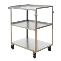 Chariots &agrave; tablette, 3 Tiers, 18" la x 32" h x 27-3/8" p, Capacit&eacute; 500 lb Mukwa Safety Services