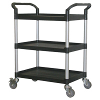 Utility Cart, 3 Tiers, 33-1/2" x 39-3/8" x 19", 300 lbs Capacity Mukwa Safety Services