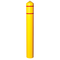 Enveloppe lisse pour butoir avec bandes r&eacute;fl&eacute;chissantes, 4" dia. x 56" l, Jaune Mukwa Safety Services