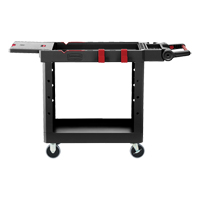 Heavy-Duty Adaptable Utility Cart, 2 Tiers, 17-3/4" x 36" x 46-1/5", 500 lbs. Capacity Mukwa Safety Services