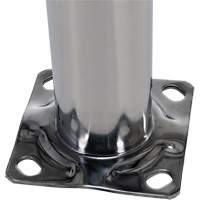 Safety Bollard, Stainless Steel, 36" H x 8" W, Silver Mukwa Safety Services