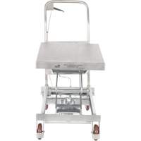 Manual Hydraulic Scissor Lift Table, 35-1/2" L x 20" W, Partial Stainless Steel, 800 lbs. Capacity Mukwa Safety Services