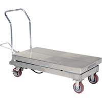 Manual Hydraulic Scissor Lift Table, 47" L x 24" W, Partial Stainless Steel, 2000 lbs. Capacity Mukwa Safety Services