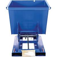 Conteneur autobasculeur, Acier, 1/2 vg³, Bleu Mukwa Safety Services