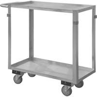 Chariot avec tablettes de calibre industriel, 2 Tiers, 16-3/4" la x 34" h x 36-7/16" p, Capacit&eacute; 600 lb Mukwa Safety Services