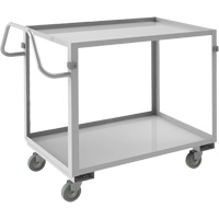 Chariot avec tablettes de calibre industriel, 2 Tiers, 22-1/2" la x 36-1/2" h x 42-7/16" p, Capacit&eacute; 600 lb Mukwa Safety Services
