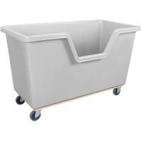 Easy Access Box Truck, Polyethylene, 63" L x 34-1/4" W x 38-1/2" H, 24 cu. ft. Volume, 1200 lbs. Capacity Mukwa Safety Services