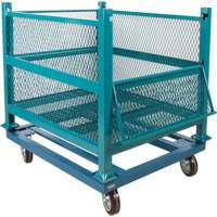 Dolly for Open Mesh Container, 40.5" W x 34-1/2" D x 10" H, 3000 lbs. Capacity Mukwa Safety Services