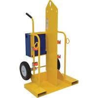 Chariot pour chalumeau et bouteille &agrave; gaz, Roues Rempli de mousse, Base de 24" la x 19-1/2" lo, 500 lb Mukwa Safety Services