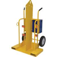 Chariot pour chalumeau et bouteille &agrave; gaz, Roues Rempli de mousse, Base de 24" la x 19-1/2" lo, 500 lb Mukwa Safety Services