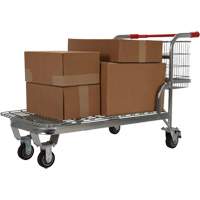 Nestable Wire Cart, Steel, 28-3/4" x 37-1/16" x 59-5/8", 275 lbs. Capacity Mukwa Safety Services