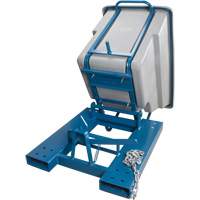 Self-Dumping Hopper, Polyethylene, 5/8 cu.yd., Grey Mukwa Safety Services